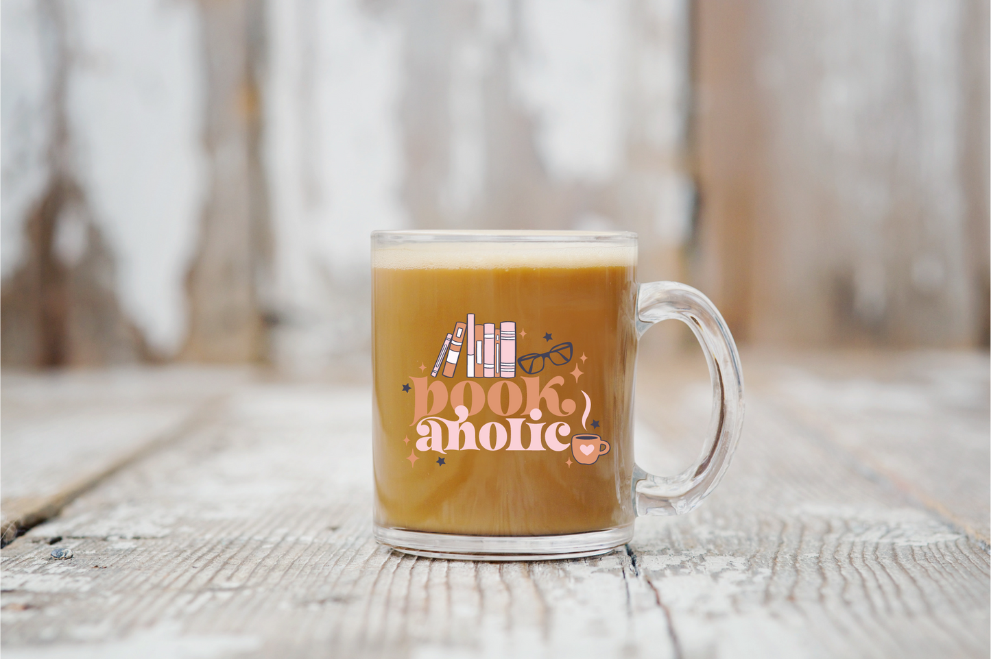 Bookaholic Glass Mug