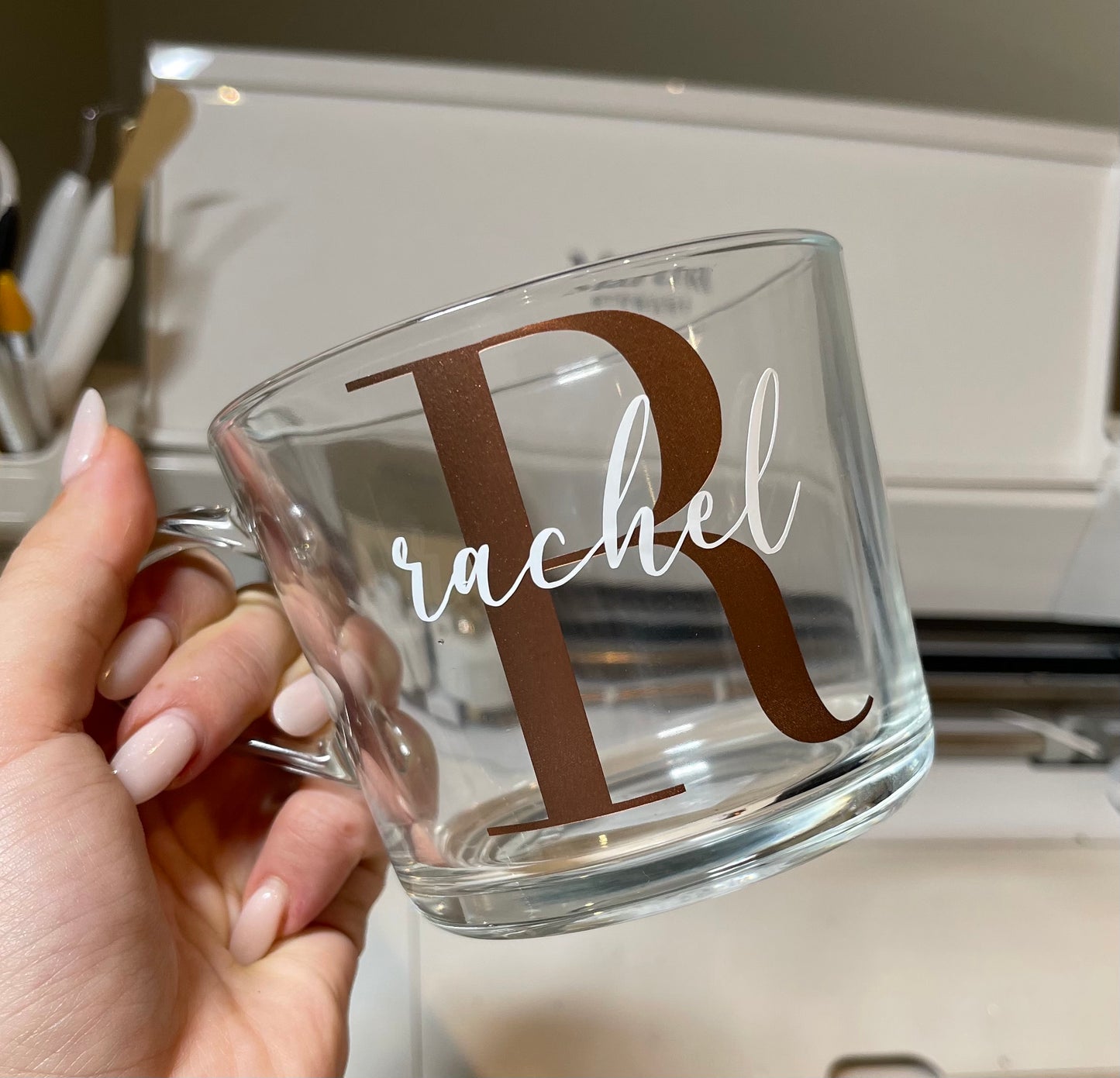 Large Name Glass Mug